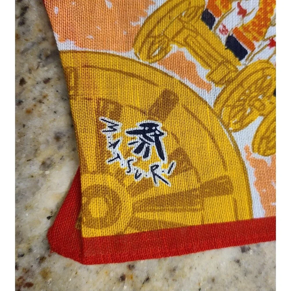 Matsuri Handkerchief Oriental Gion Festival? Lantern Yamaboko Orange 19